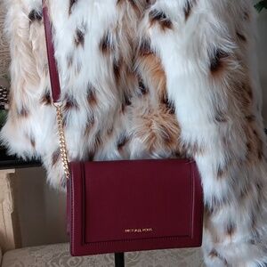 Michael Kors Wine Red Crossbody Bag